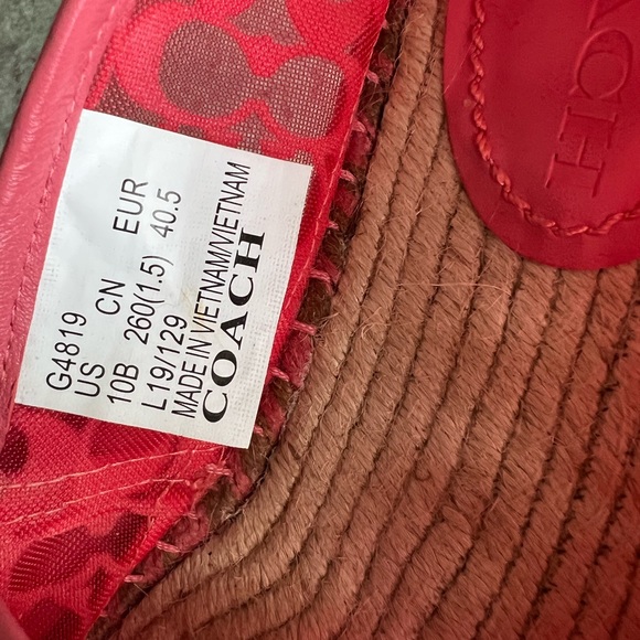 Pink mesh COACH Espadrilles - Picture 5 of 7